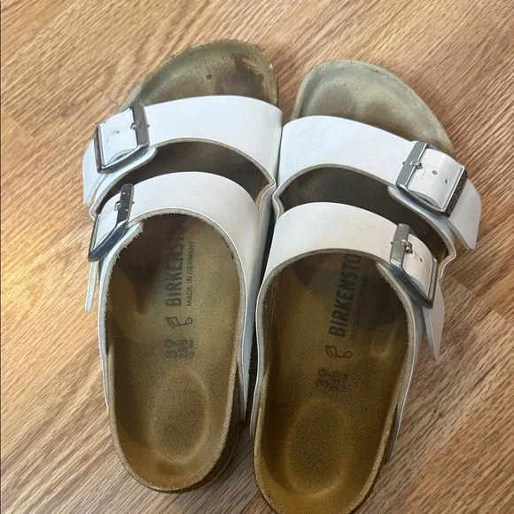 Birkenstock White Double Strap Sandals - Picture 2 of 4
